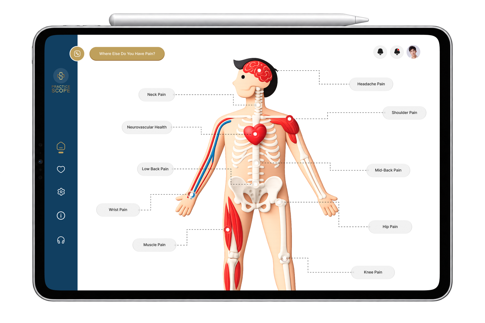 Practice Scope tablet app